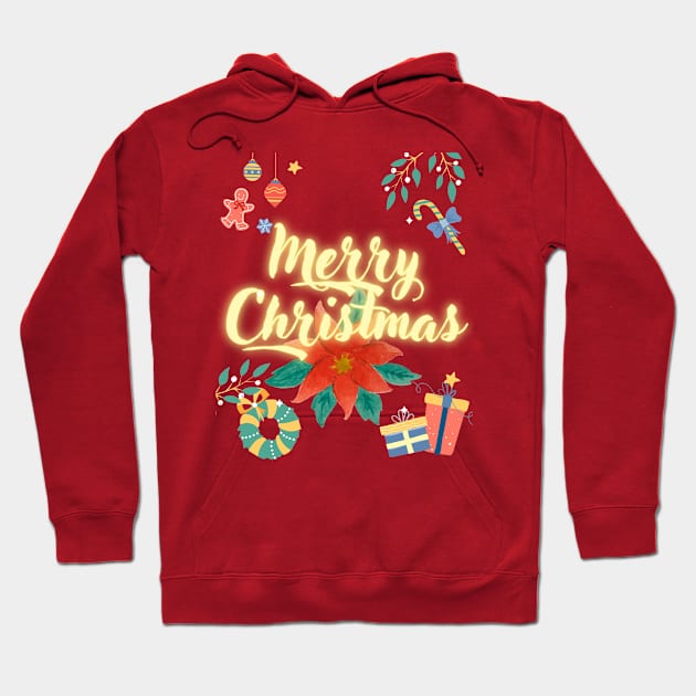 Merry Christmas Hoodie by Benlamo